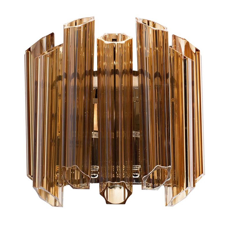Бра Hexagon tube Bra Amber Хром Янтарь (Amber) Бра Hexagon tube Bra Amber Хром Янтарь (Amber) в Брянске | Loft Concept