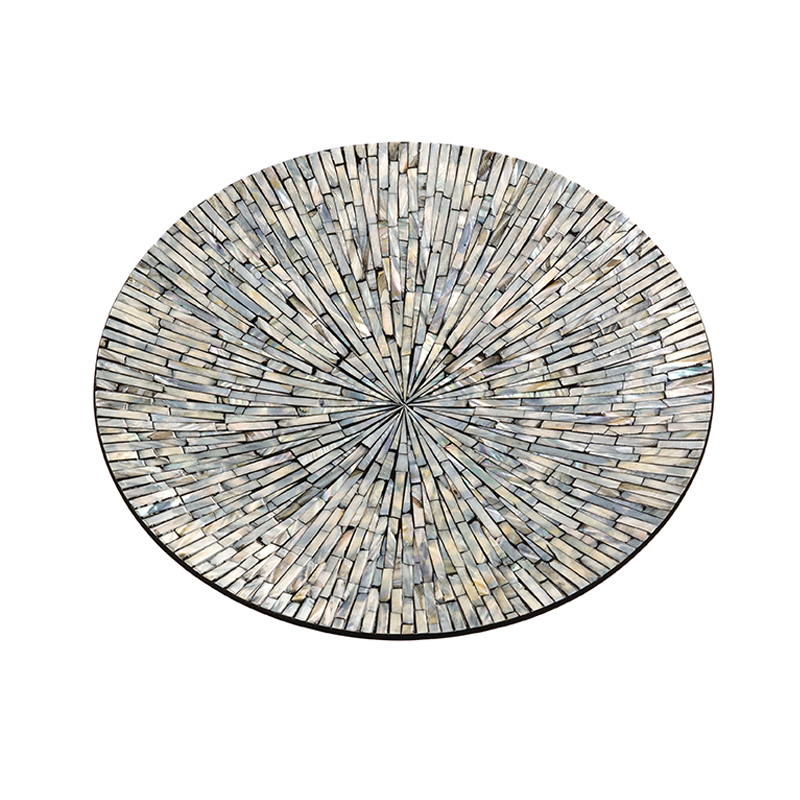 Поднос Nacre Tray Silver Черный Серебряный Поднос Nacre Tray Silver Черный Серебряный в Брянске | Loft Concept