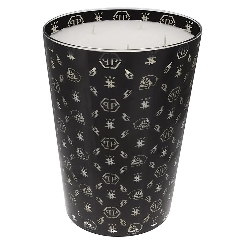 Свеча Philipp Plein Candle Monogram L Черный Белый Свеча Philipp Plein Candle Monogram L Черный Белый в Брянске | Loft Concept