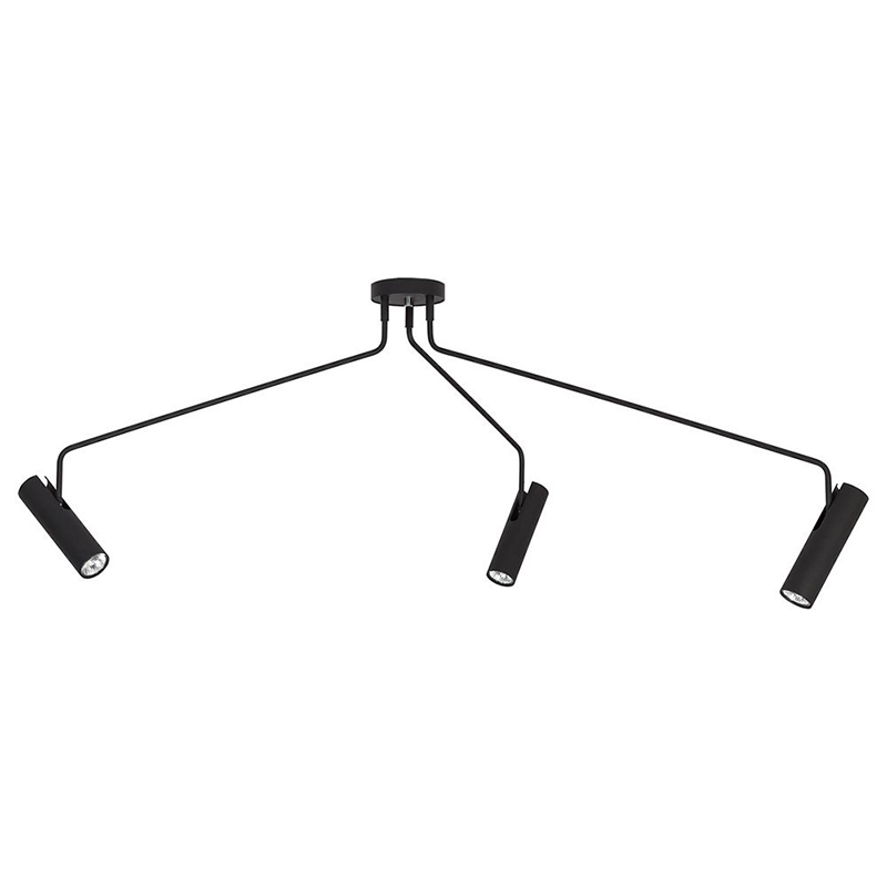 Потолочный светильник Tibo Branches Trumpet Tube black 3 Черный Потолочный светильник Tibo Branches Trumpet Tube black 3 Черный в Брянске | Loft Concept