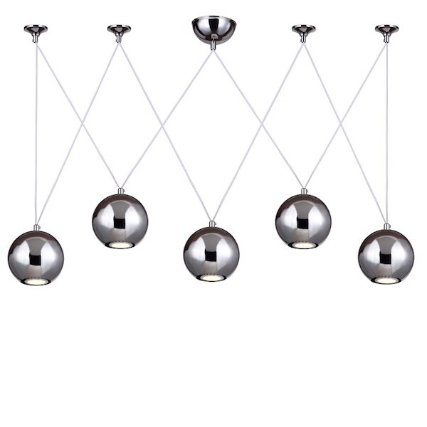 Подвесной светильник Multisphere Pendant Silver 5 Подвесной светильник Multisphere Pendant Silver 5 в Брянске | Loft Concept