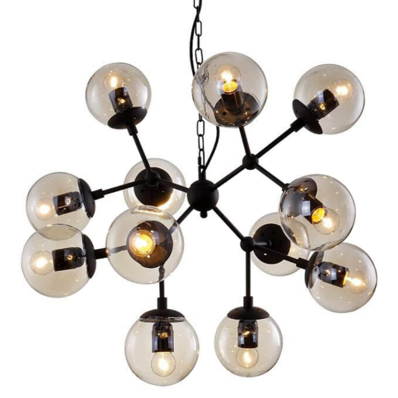 Люстра Modo Chandelier 12 Globes Дымчатый (Smoke) Люстра Modo Chandelier 12 Globes Дымчатый (Smoke) в Брянске | Loft Concept