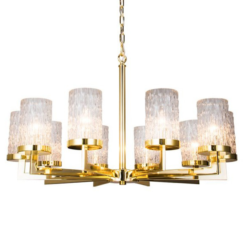 Люстра Estebe Glass Gold Chandelier 10 Прозрачный Золотой Люстра Estebe Glass Gold Chandelier 10 Прозрачный Золотой в Брянске | Loft Concept