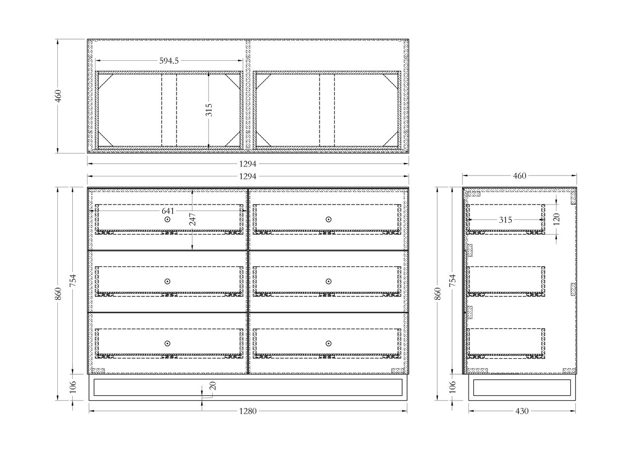 Комод дизайнерский Mirrored Комод дизайнерский Mirrored в Брянске