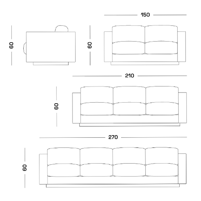 Дизайнерский кожаный диван черный Poltronova Saratoga Sofa Дизайнерский кожаный диван черный Poltronova Saratoga Sofa в Брянске