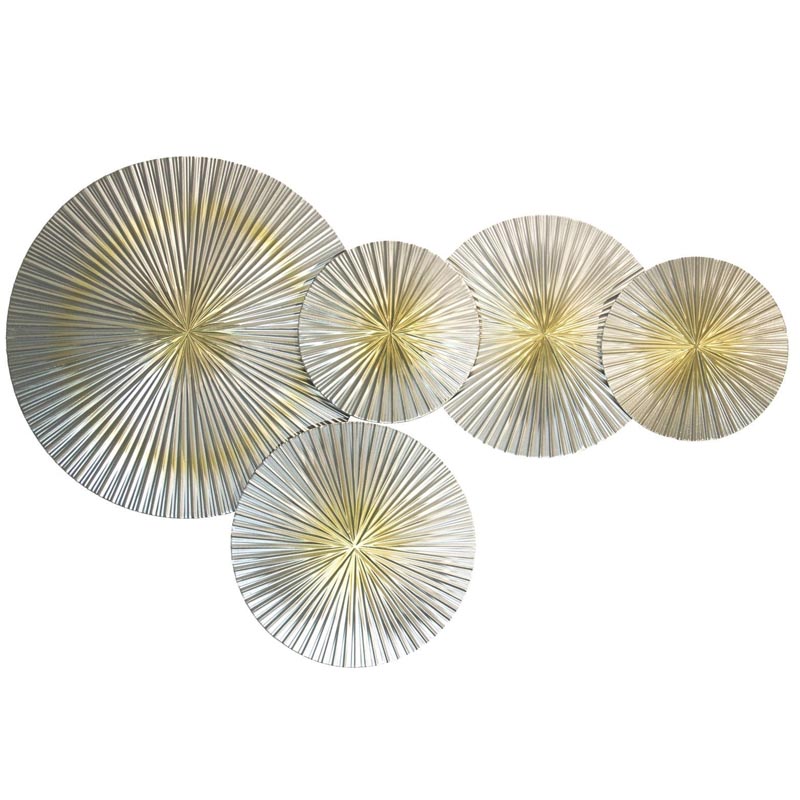 Арт-объект Apollo Gold and Silver Wall Plaque Disc 5 Серебряный Золотой Арт-объект Apollo Gold and Silver Wall Plaque Disc 5 Серебряный Золотой в Брянске | Loft Concept