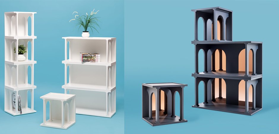 Полка Seletti Renaissance Double Anthracite Полка Seletti Renaissance Double Anthracite - Loft-Concept в Брянске