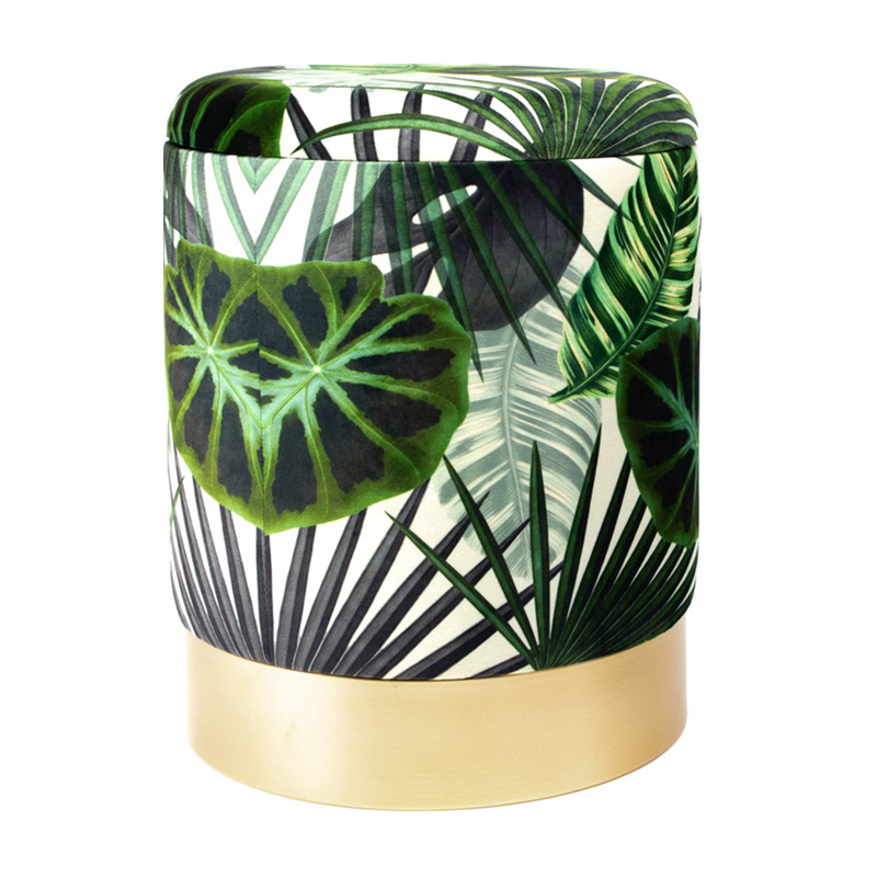 Пуф PUF tropical Золотой Зеленый Белый Пуф PUF tropical Золотой Зеленый Белый в Брянске | Loft Concept