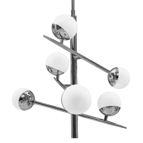 Подвесной светильник Ponte Chandelier Chromium Белый Хром Подвесной светильник Ponte Chandelier Chromium Белый Хром в Брянске | Loft Concept