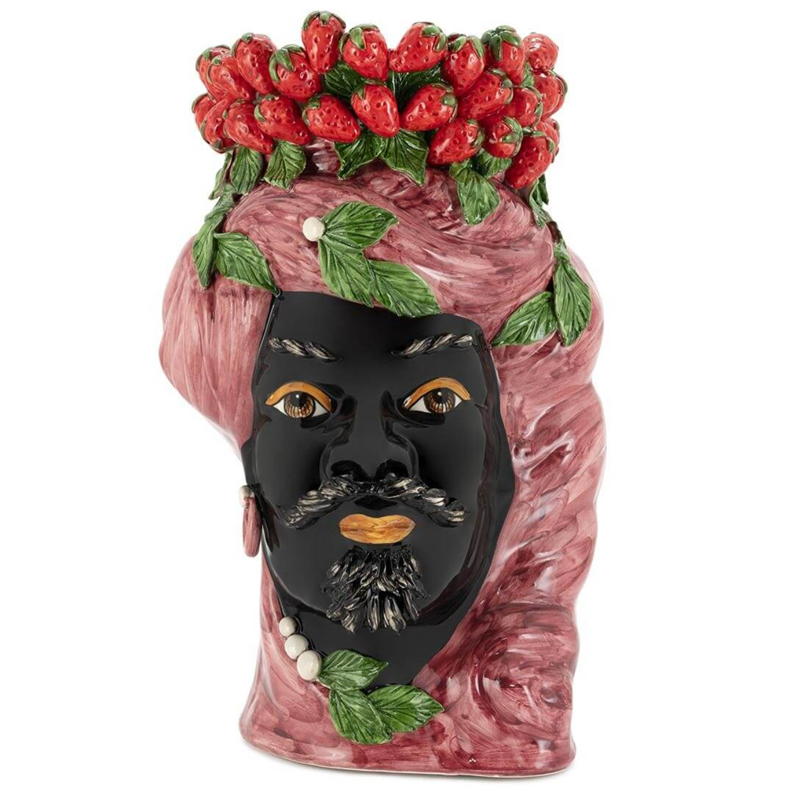 Ваза VASE STRAWBERRIES HEAD MAN BIG Red Бургундский красный Ваза VASE STRAWBERRIES HEAD MAN BIG Red Бургундский красный в Брянске | Loft Concept