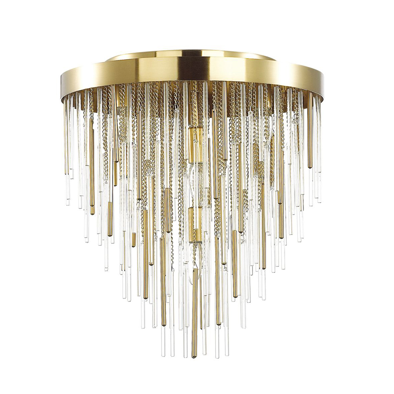 Потолочный светильник Luxury Gold & Glass Stripes Золотой Потолочный светильник Luxury Gold & Glass Stripes Золотой в Брянске | Loft Concept