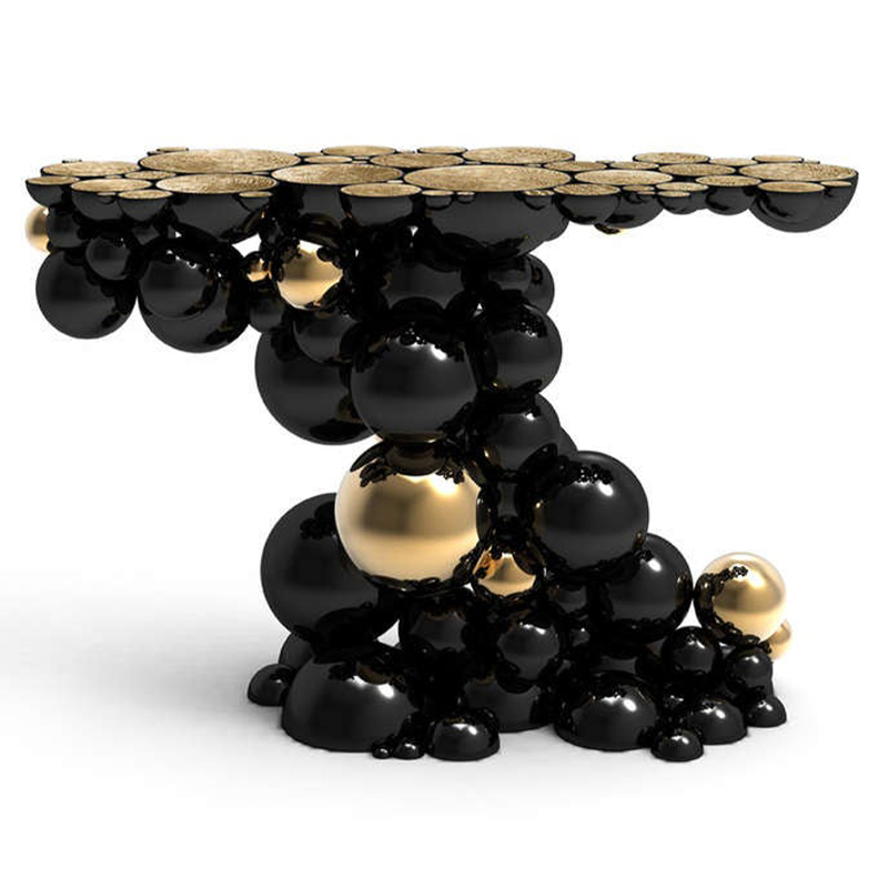 Консоль Newton Console by Boca do Lobo Studio Черный Черный Золотой Консоль Newton Console by Boca do Lobo Studio Черный Черный Золотой в Брянске | Loft Concept