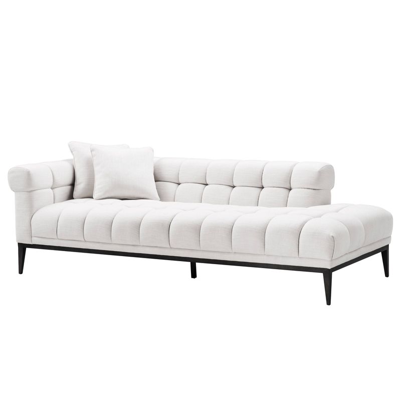 Кушетка Eichholtz Lounge Sofa Aurelio Left Белый Черный Кушетка Eichholtz Lounge Sofa Aurelio Left Белый Черный в Брянске | Loft Concept