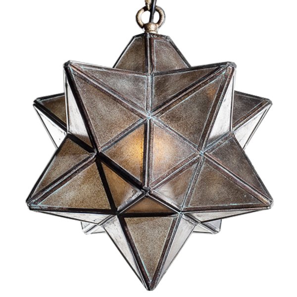 Подвесной светильник Star frosted glass Металлик винтаж Подвесной светильник Star frosted glass Металлик винтаж в Брянске | Loft Concept