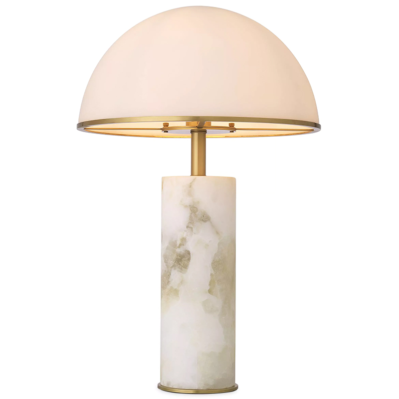 Настольная лампа Eichholtz Table Lamp Vaneta Белое матовое стекло Латунь Настольная лампа Eichholtz Table Lamp Vaneta Белое матовое стекло Латунь в Брянске | Loft Concept