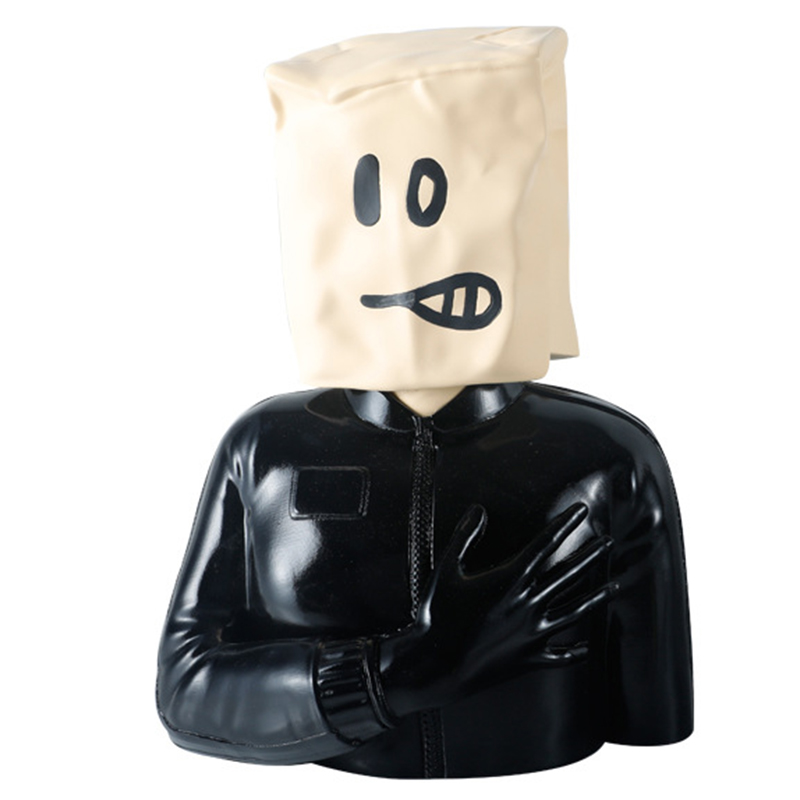 Статуэтка Banksy Package on Head Черный Бежевый Статуэтка Banksy Package on Head Черный Бежевый в Брянске | Loft Concept