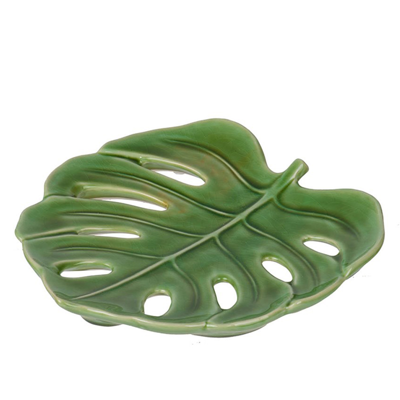 Блюдо Green Leaf монстера Зеленый шалфей Блюдо Green Leaf монстера Зеленый шалфей в Брянске | Loft Concept
