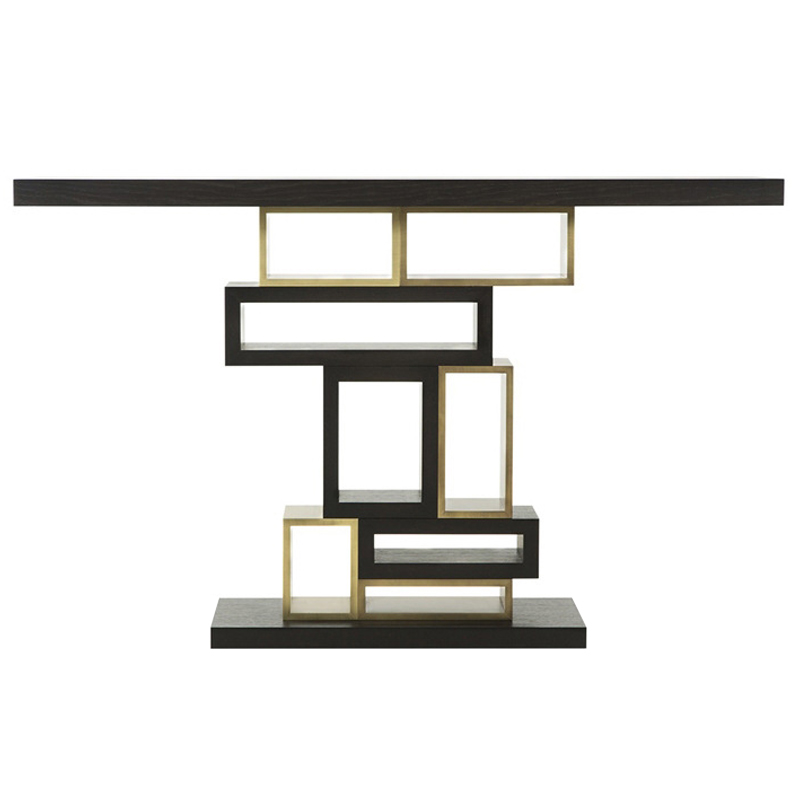 Консоль Rectangles Console Table Коричневый Латунь Консоль Rectangles Console Table Коричневый Латунь в Брянске | Loft Concept