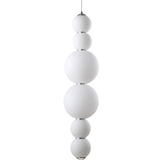 Люстра PEARLS Suspension Pendant Lamp C Белый Хром Люстра PEARLS Suspension Pendant Lamp C Белый Хром в Брянске | Loft Concept