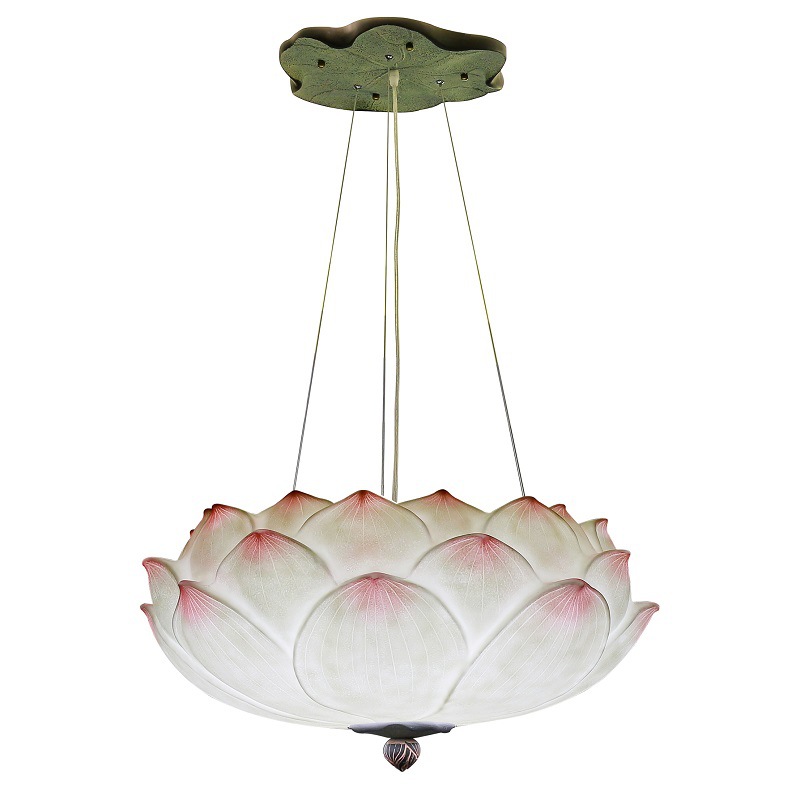 Люстра Pink Lotus Chandelier Белый Розовый пастельный Люстра Pink Lotus Chandelier Белый Розовый пастельный в Брянске | Loft Concept