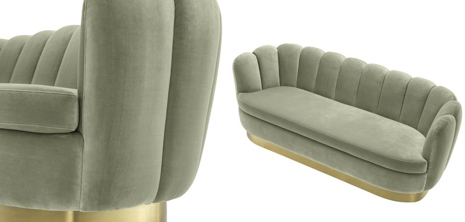 Диван Eichholtz Sofa Mirage pistache green Диван Eichholtz Sofa Mirage pistache green - Loft-Concept в Брянске