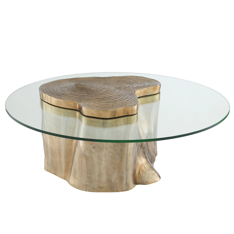 Кофейный стол Eichholtz Coffee Table Urban Латунь Прозрачный Кофейный стол Eichholtz Coffee Table Urban Латунь Прозрачный в Брянске | Loft Concept