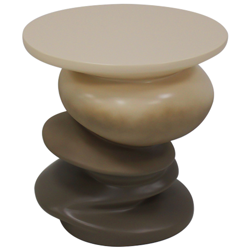 Приставной стол Stacked Stones Side Table Бежевый Коричневый в Брянске | Loft Concept 