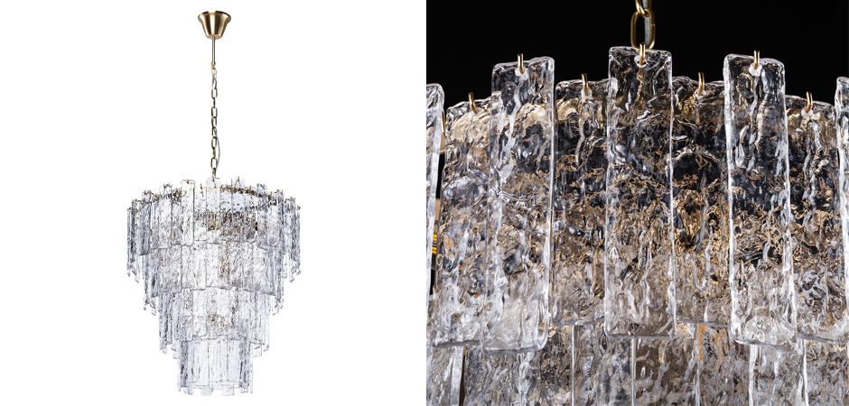 Люстра Iceberg Glass Maxi с Рельефным стеклом Люстра Iceberg Glass Maxi с Рельефным стеклом - Loft-Concept в Брянске