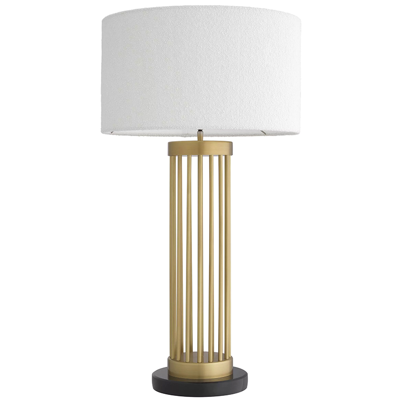 Настольная лампа Eichholtz Table Lamp Condo Brass Белый Латунь Черный Настольная лампа Eichholtz Table Lamp Condo Brass Белый Латунь Черный в Брянске | Loft Concept