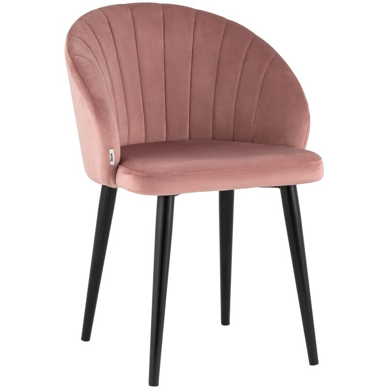 Стул Balsari Chair Пыльно-Розовый Велюр Розовый пастельный Черный Стул Balsari Chair Пыльно-Розовый Велюр Розовый пастельный Черный в Брянске | Loft Concept