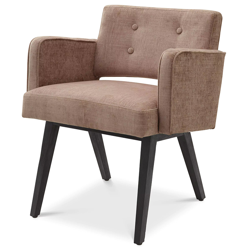 Стул Eichholtz Dining Chair Locarno Песочный Черный Стул Eichholtz Dining Chair Locarno Песочный Черный в Брянске | Loft Concept