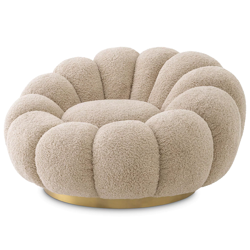 Кресло Eichholtz Swivel Chair Mello Canberra Sand Бежевый Латунь Кресло Eichholtz Swivel Chair Mello Canberra Sand Бежевый Латунь в Брянске | Loft Concept