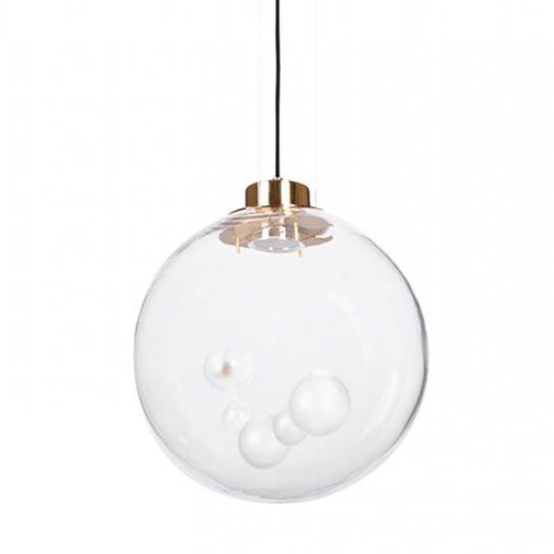 Подвесной светильник Lamps Inside Bubbles bottom round Золотой Прозрачный Подвесной светильник Lamps Inside Bubbles bottom round Золотой Прозрачный в Брянске | Loft Concept