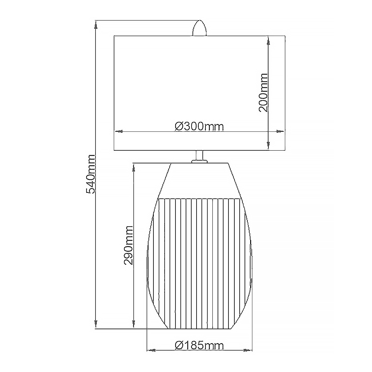 Настольная лампа с белым цилиндрическим абажуром и серебристым овальным основанием Quintiesse в Брянске