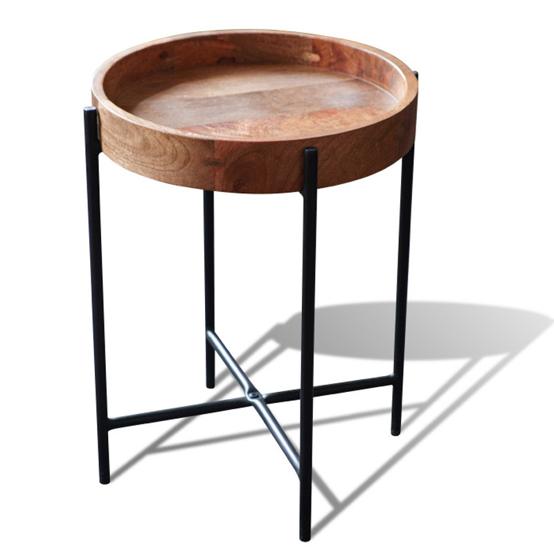 Приставной стол Darrick Side Table Черный Коричневый Приставной стол Darrick Side Table Черный Коричневый в Брянске | Loft Concept