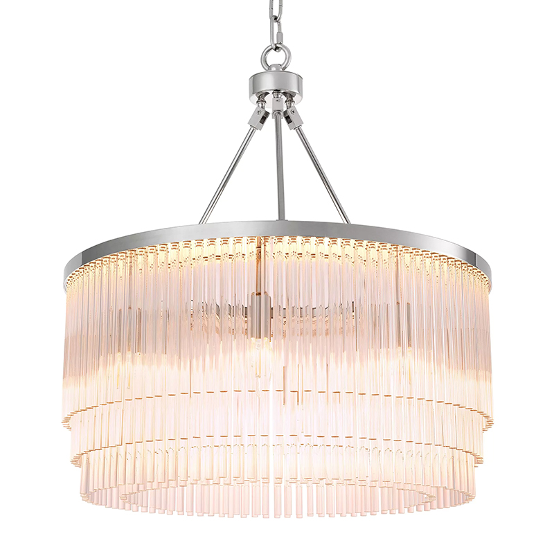 Люстра Eichholtz Chandelier Hector S Nickel Никель Прозрачное Стекло Люстра Eichholtz Chandelier Hector S Nickel Никель Прозрачное Стекло в Брянске | Loft Concept