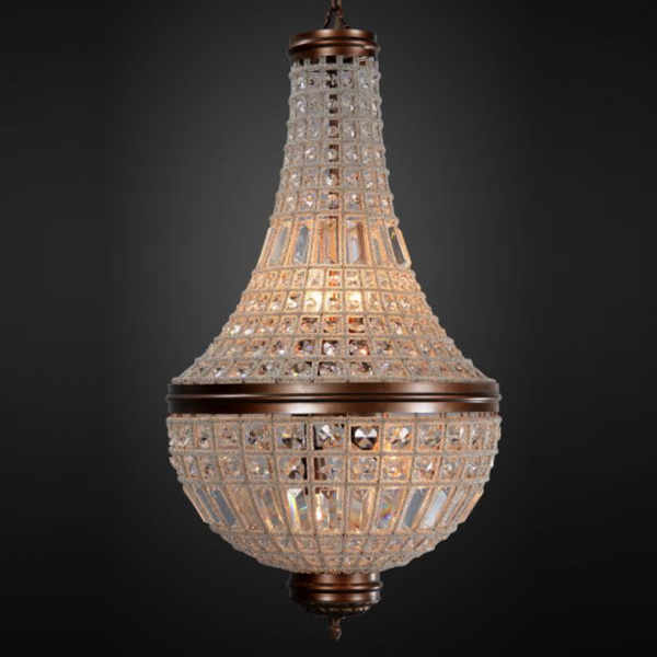 Люстра RH 19th c. Casbah Crystal Pendant Tall 45 Темная бронза винтаж Люстра RH 19th c. Casbah Crystal Pendant Tall 45 Темная бронза винтаж в Брянске | Loft Concept