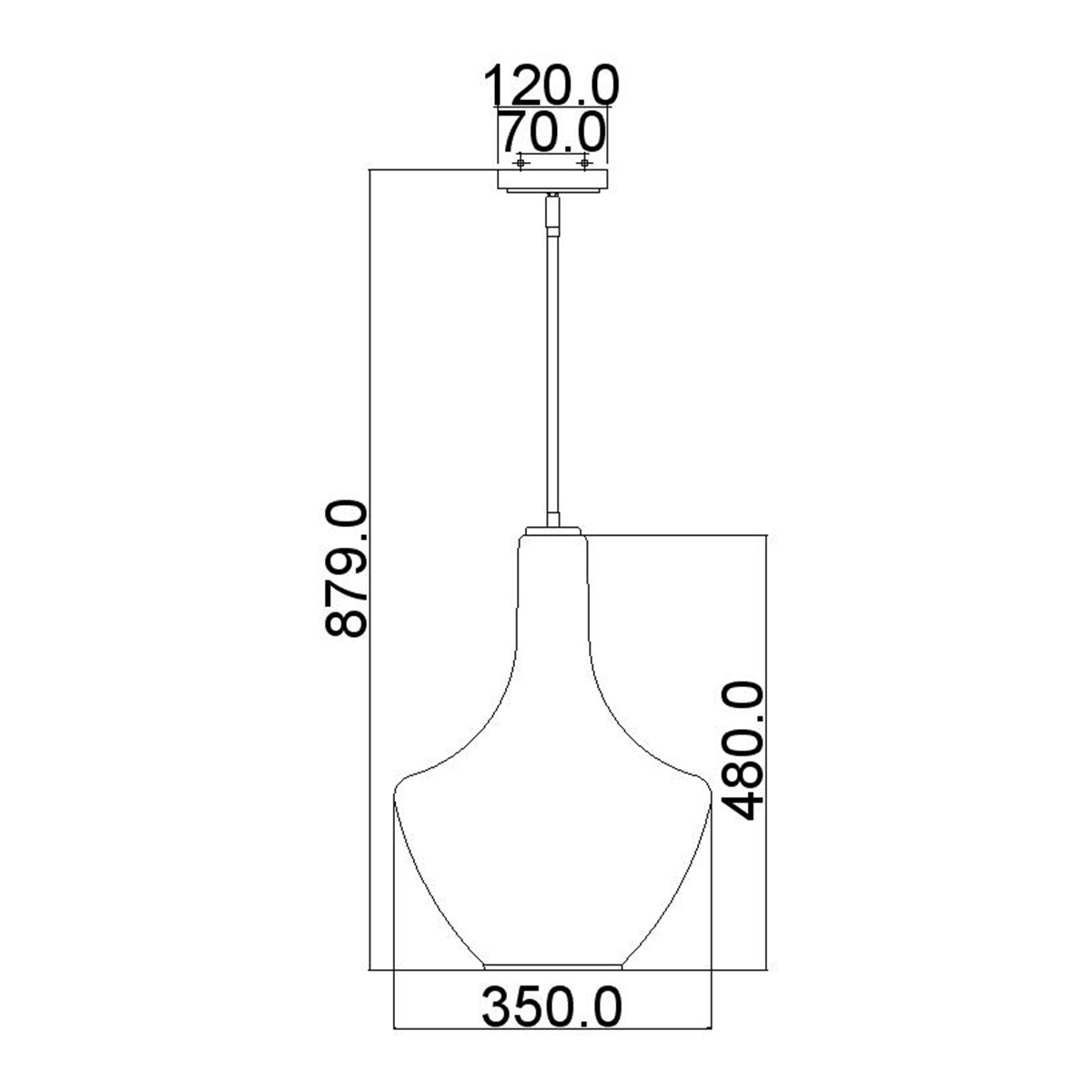 Подвесной светильник прозрачный стеклянный органической формы Kichler в Брянске