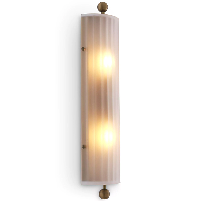 Бра Eichholtz Wall Lamp Juno Белое матовое стекло Латунь Бра Eichholtz Wall Lamp Juno Белое матовое стекло Латунь в Брянске | Loft Concept