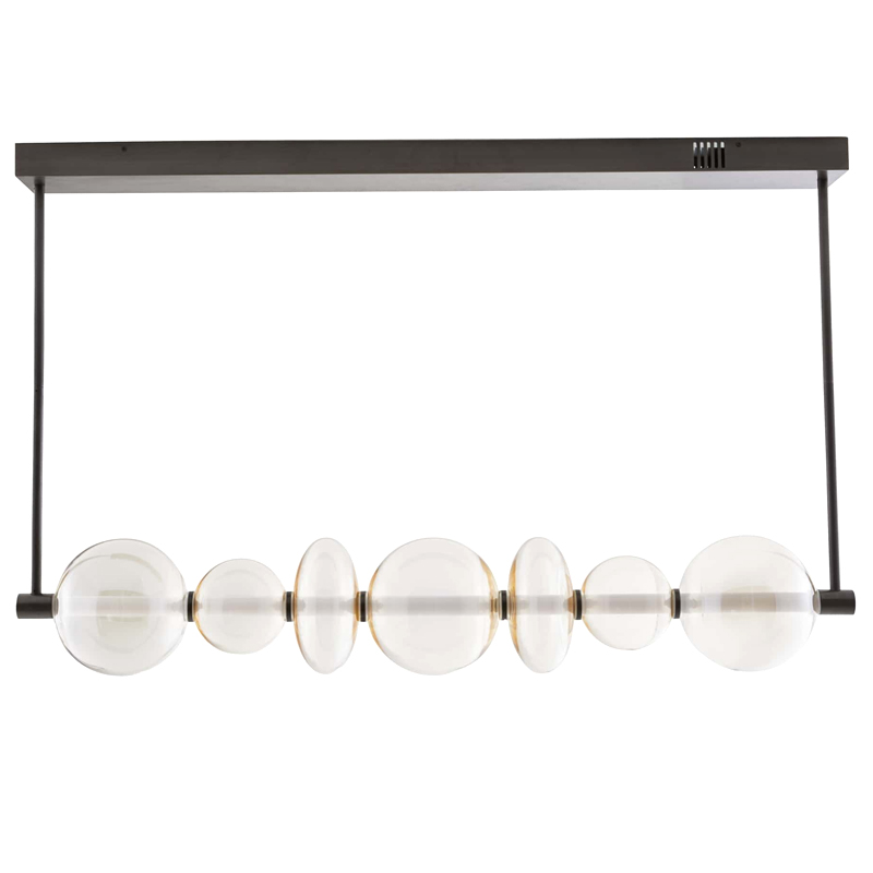 Люстра Линейная Arteriors RAPHAEL CHANDELIER Черный Белый Серый в Брянске | Loft Concept 