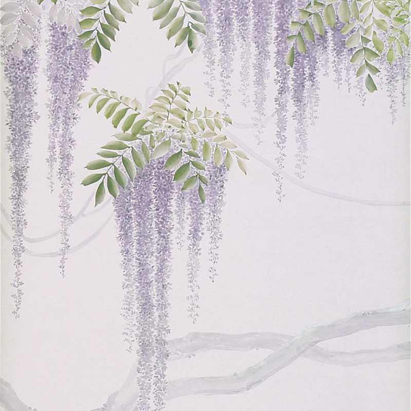 Обои в японском стиле Wisteria Lavender on Lilac Mica metallic Xuan paper Обои в японском стиле Wisteria Lavender on Lilac Mica metallic Xuan paper в Брянске | Loft Concept