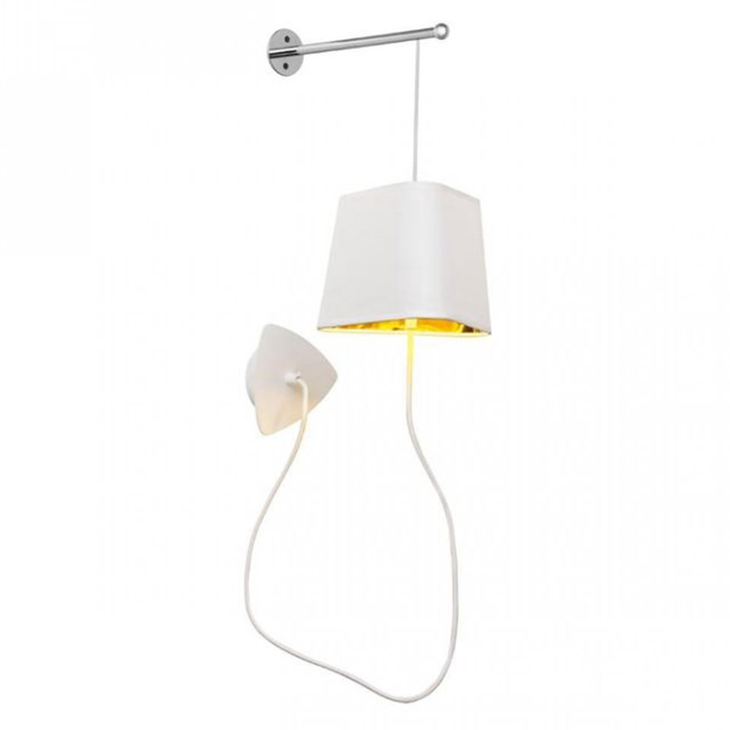 Бра Designheure Lighting White Wall Lamp Белый Золотой Бра Designheure Lighting White Wall Lamp Белый Золотой в Брянске | Loft Concept