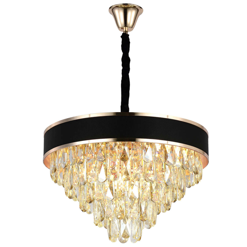 Люстра Holi Cascade Elegant With Golden Line light Каскад D 52 Черный Люстра Holi Cascade Elegant With Golden Line light Каскад D 52 Черный в Брянске | Loft Concept