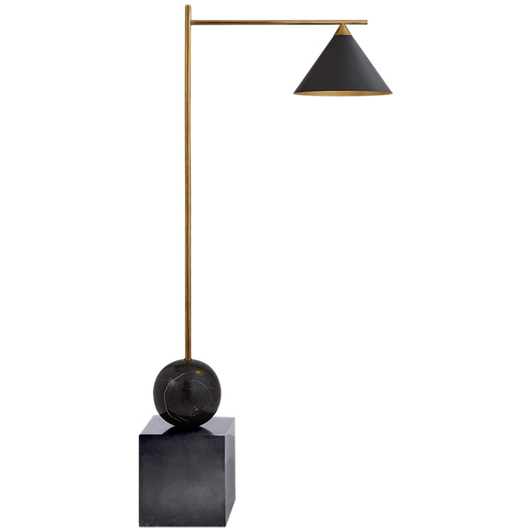 Торшер CLEO FLOOR LAMP Black Черный Латунь Торшер CLEO FLOOR LAMP Black Черный Латунь в Брянске | Loft Concept