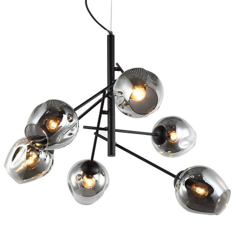 Люстра Branching Bubble Chandelier Vertical Gray Черный Серый (Gray) Люстра Branching Bubble Chandelier Vertical Gray Черный Серый (Gray) в Брянске | Loft Concept