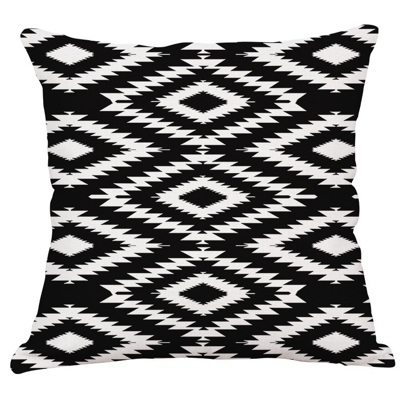 Декоративная подушка Black and White Pattern #5 Черно-белый Декоративная подушка Black and White Pattern #5 Черно-белый в Брянске | Loft Concept