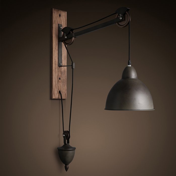 Настенный светильник Steampank Rust Iron Wall Lamp Черный Настенный светильник Steampank Rust Iron Wall Lamp Черный в Брянске | Loft Concept