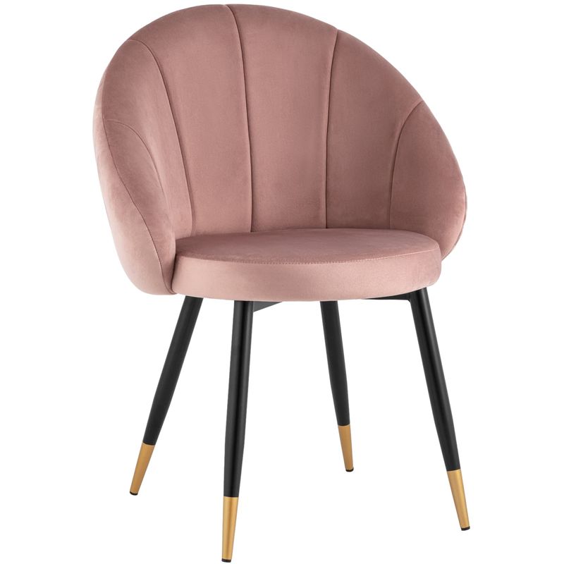 Стул Alberto Chair Розовый Велюр Розовый пастельный Черный Золотой Стул Alberto Chair Розовый Велюр Розовый пастельный Черный Золотой в Брянске | Loft Concept
