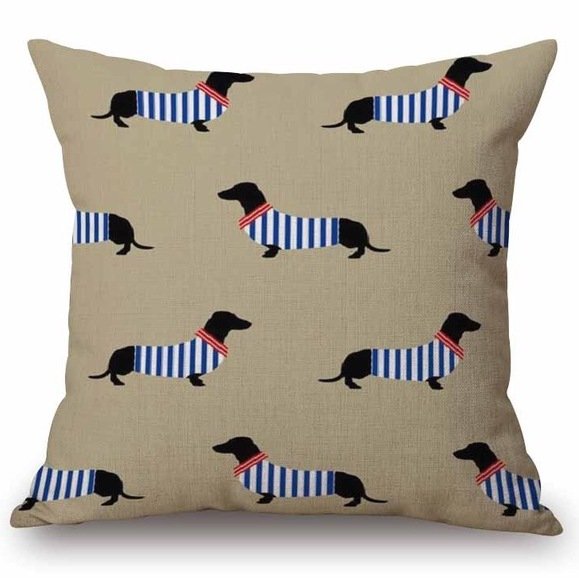 Декоративная подушка Dachshund Pattern Декоративная подушка Dachshund Pattern в Брянске | Loft Concept
