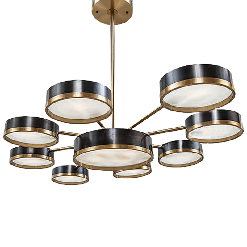 Люстра Ethelind Chandeliers Черный Латунь Белый Люстра Ethelind Chandeliers Черный Латунь Белый в Брянске | Loft Concept